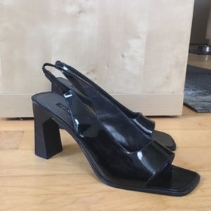 Nine West Patent Leather Peep Toe Heels